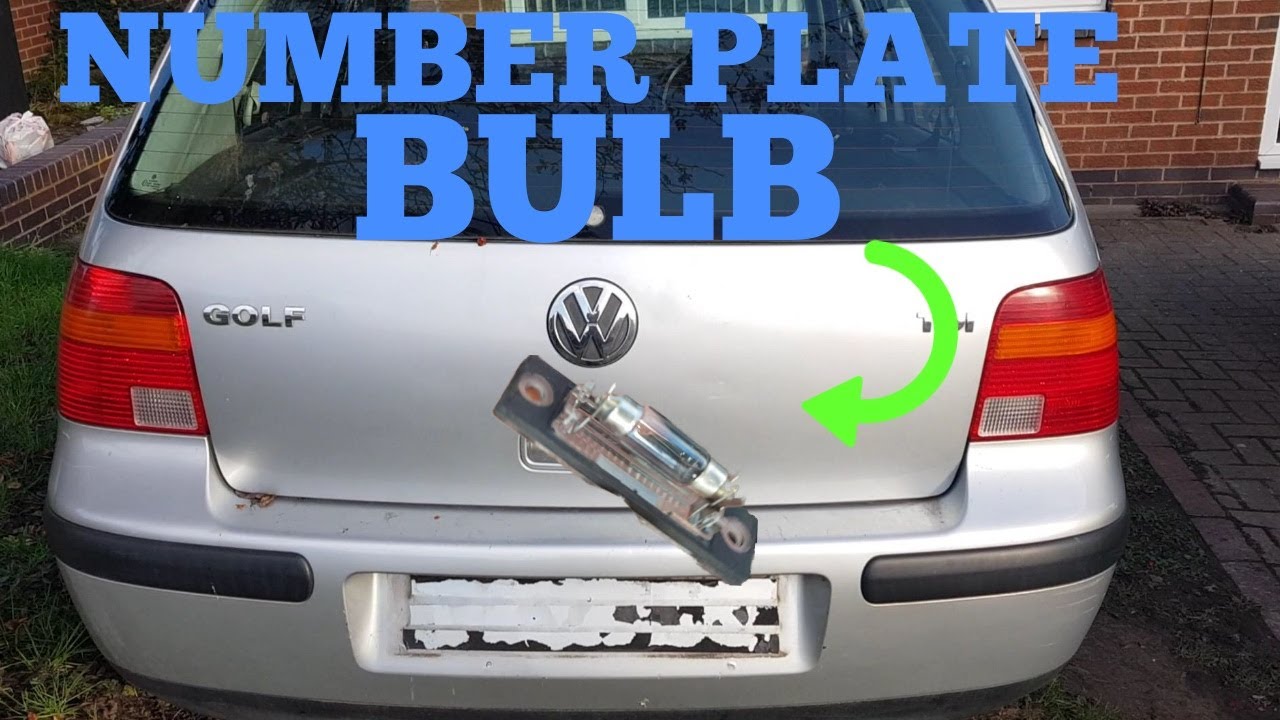 CHANGE VW GOLF MK4 LICENSE PLATE BULB 