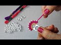 It&#39;s so Beautiful. Hand Embroidery Flower design idea. Super Hand Embroidery Flower design trick