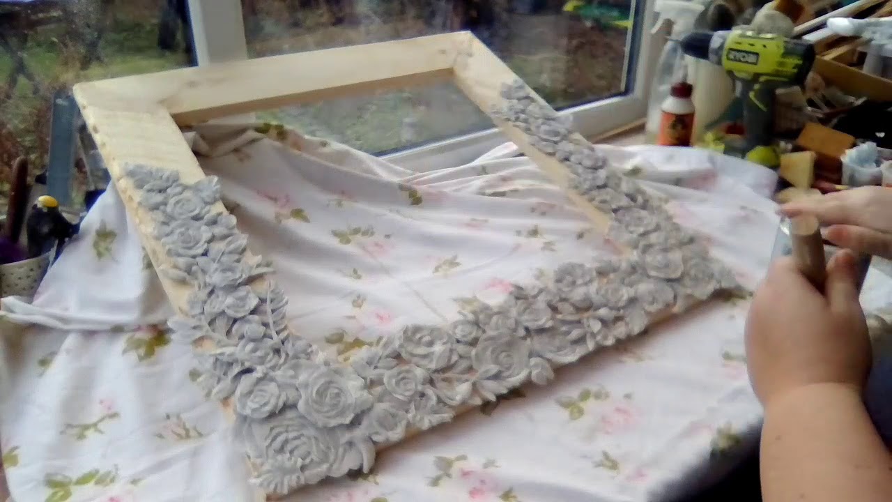 Anthropologie inspired mirror using prima moulds and clay