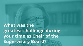 Interview with Danièle Nouy: what was the greatest challenge as Chair of the Supervisory Board?
