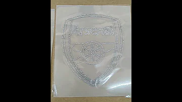 Arsenal Logo Rhinestones Hotfix Design For Fashion 2024 شعار نادي ارسنال تصميم ستراس للأزياء 