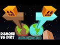 Super BIGGEST GOLEM FROM DIAMOND PLANET VS DIRT PLANET in Minecraft ? SUPER LONG SPACE GOLEM !