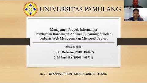 RANCANGAN APLIKASI E-LEARNING SEKOLAH MENGGUNAKAN MICROSOFT PROJECT