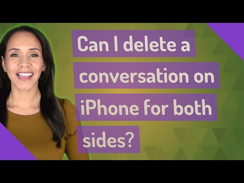 Can I delete a conversation on iPhone for both sides?