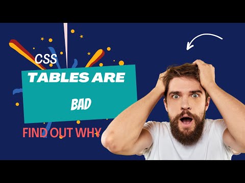 Is It Bad To Use Tables In Web Design