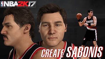 NBA2K17 How To Create Arvydas Sabonis MyPlayer MyCareer