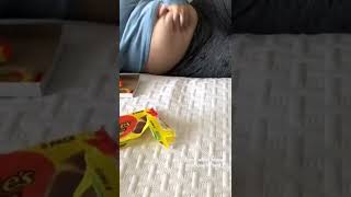 Fat Girl Caught Eating Reeses In Bed Feedeefeedee Belly Play