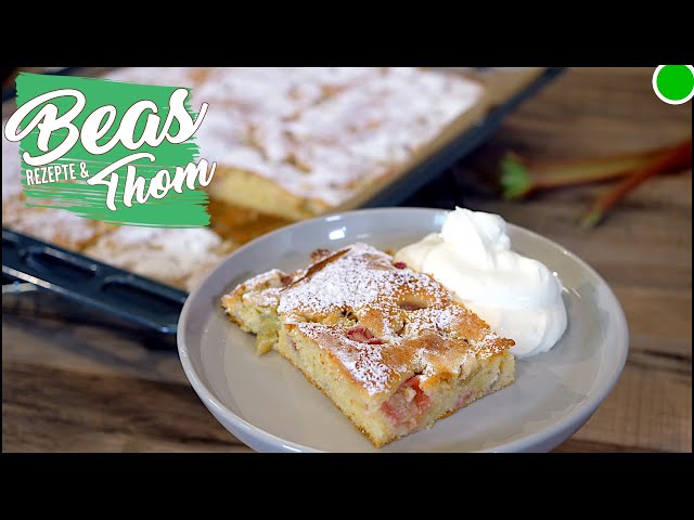 Kstlicher Versunkener Rhabarberkuchen Rezept Bemylife Veganer
