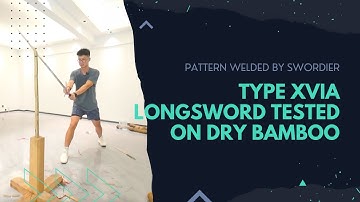 Can Pattern Welded Longsword Handle Dry Bamboo? Here We Test It Out. #swordier #europeanlongsword