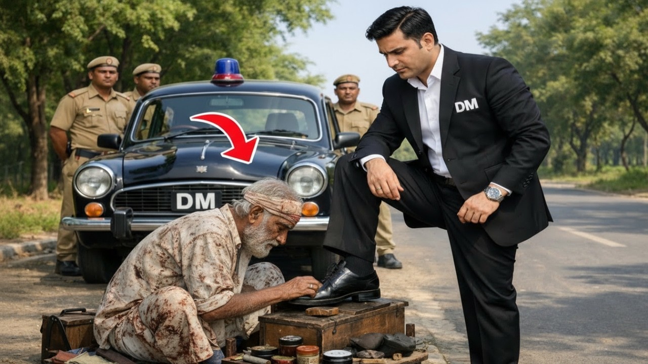 DM साहब जूते पॉलिश कराने रुके.. बूढ़ा मोची निकला सगा बाप—फिर जो हुआ इंसानियत रो पड़ी..