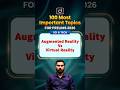 Augmented Reality Vs Virtual Reality | Technology | Drishti IAS English #shorts #Technology