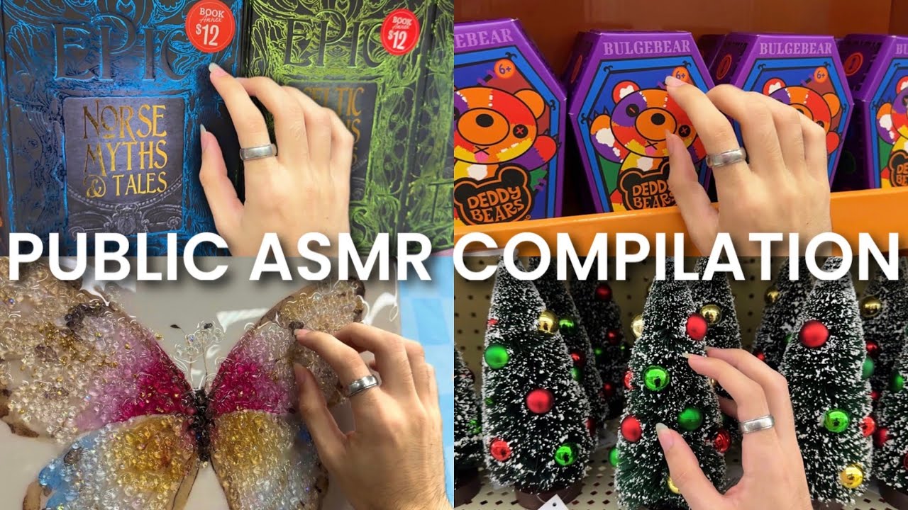 1+ HOUR of PUBLIC ASMR! 🦋 (7 Different Locations) - lofi