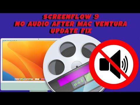 ScreenFlow 9 no audio after Mac Ventura update FIX