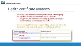 The International Export of Animals: Correctly Issuing Health Certificates