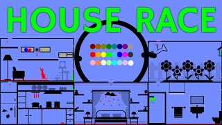 24 Marble Race EP. 15: House Race (by Algodoo)