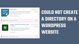 Fix: Installation failed: could not create a directory on a WordPress website #WordPress 55