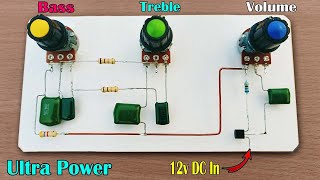 DIY Ultra Powerful Bass, Treble, Volume Controller, No IC // How to Make Bass Treble Controller