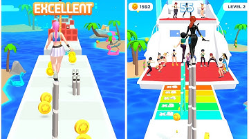 DANCING RACE 💃🙆🤩 Games Mobile All Levels Android,iOS Gameplay New Level