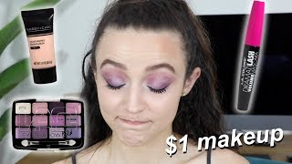 FULL FACE OF DOLLAR TREE MAKEUP!! & I’m shocked!!!!