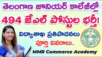 #jl Posts in Telangana 2025 | TGPSC JL Notification | 494 JL Posts | Dr . M. Malla Reddy