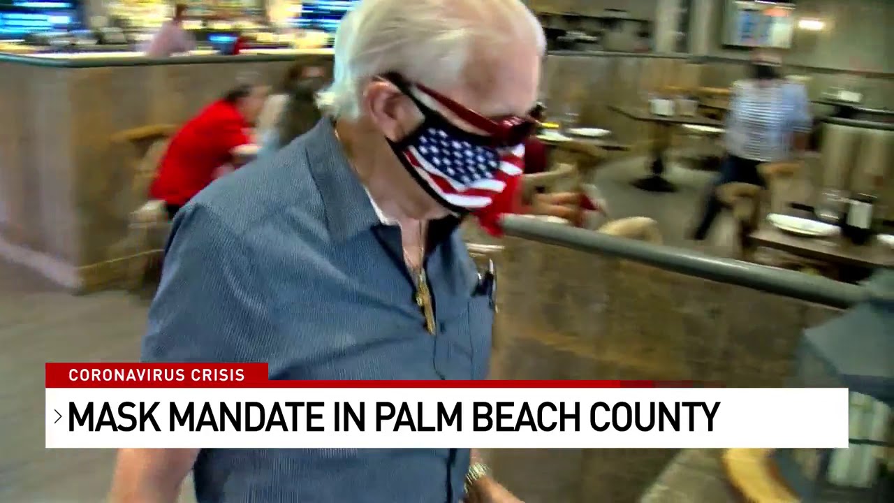 Palm Beach County businesses, customers prepare for mask mandate - YouTube