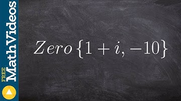 Write a polynomial when given a complex and real root