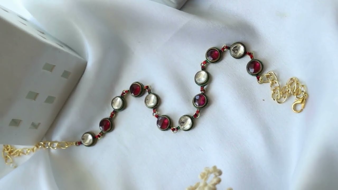 Carrie Red Polki Choker Necklace