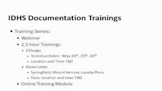 IDHS Documentation: Case Notes and Individual Service Plans - Part 1