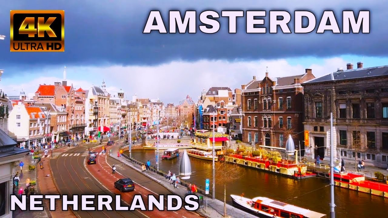 🇳🇱Amsterdam Netherlands Walk Tour 2022 - City Center and Red Light District 4K