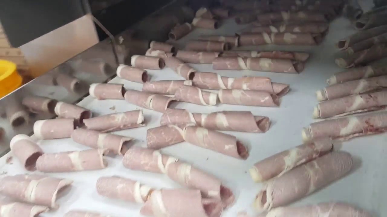 Frozen beef rolling up slicing for Shabu shabu and Hotpot 火锅