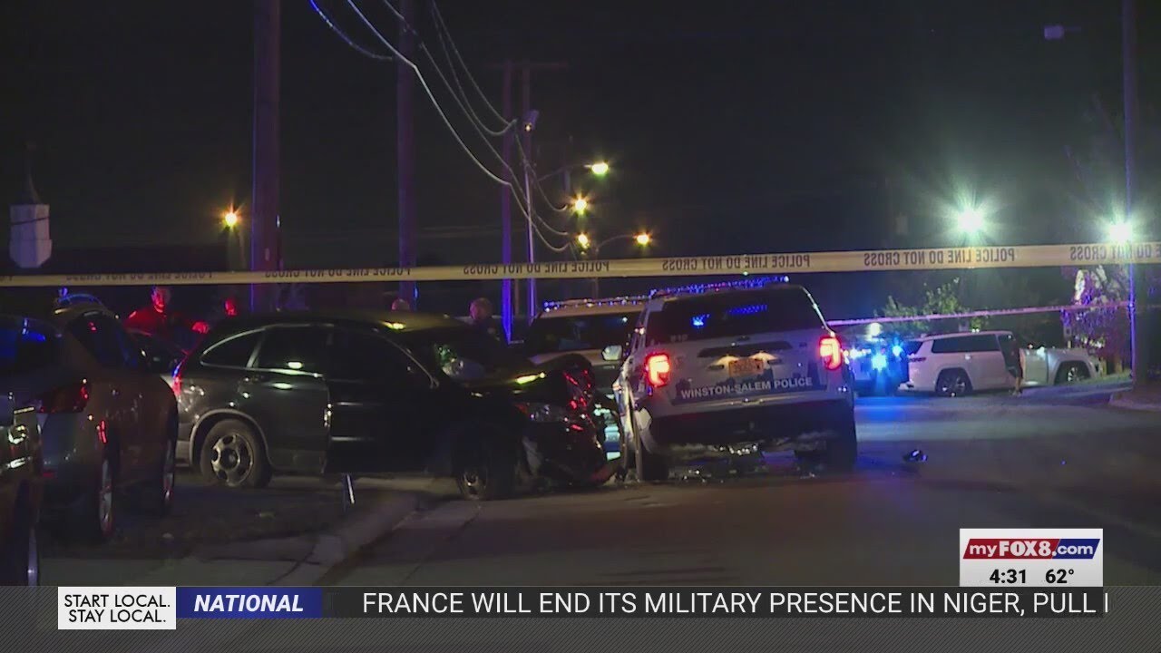 2 minors in custody after chase ends with crash in Winston-Salem - YouTube