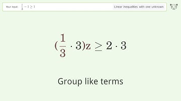 Solving Linear Inequalities: z/3-1 is Greater Than or Equal to 1
