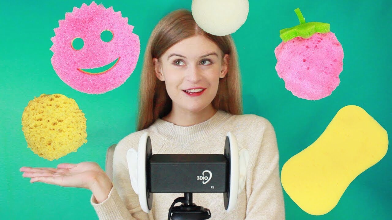 ASMR Sponge assortment sounds using 3DIO mic for guaranteed tingles