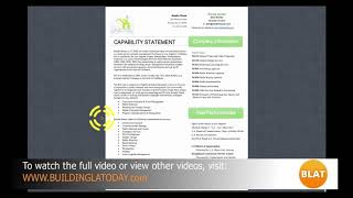 Tutorial- Capability Statement Templates