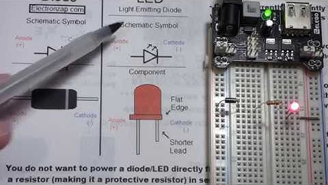 Diode and LED component basic usage properties explained for beginning electronics by electronzap