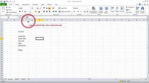 Hướng dẫn học EXCEL cơ bản   01   Nhập dữ liệu và tính toán đơn giản trong Excel