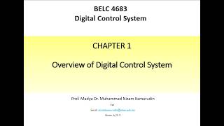 Lecture 1 BELC4683 Introduction to Digital Control Systems