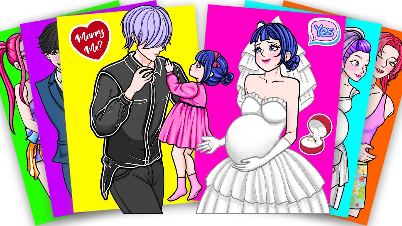 Happy Wedding Of HUNTRIX ZOEY and SAJA BOYS - KPOP DEMON HUNTERS Sticker Book | PAPER DIY