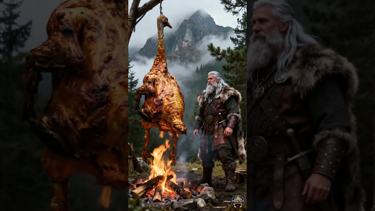 🔥 Viking Roasts a Giant Bird in the Mountains — You Won’t Believe What Happens Next! 🏔️🍗