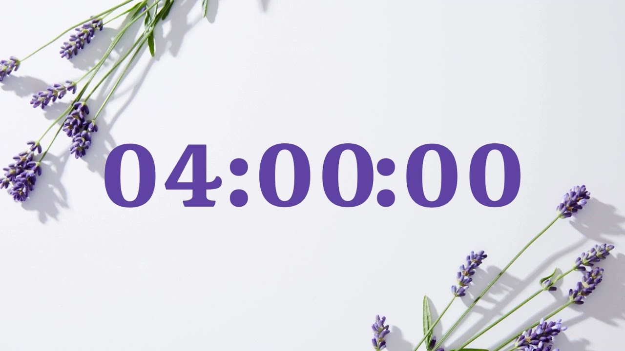 4 Hour Pomodoro Timer | Calm Focus with Lavender Aesthetic (25/5)