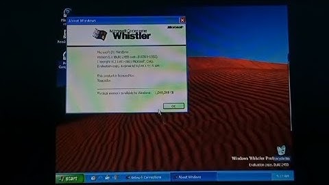 Installing Windows Whistler Build 2458