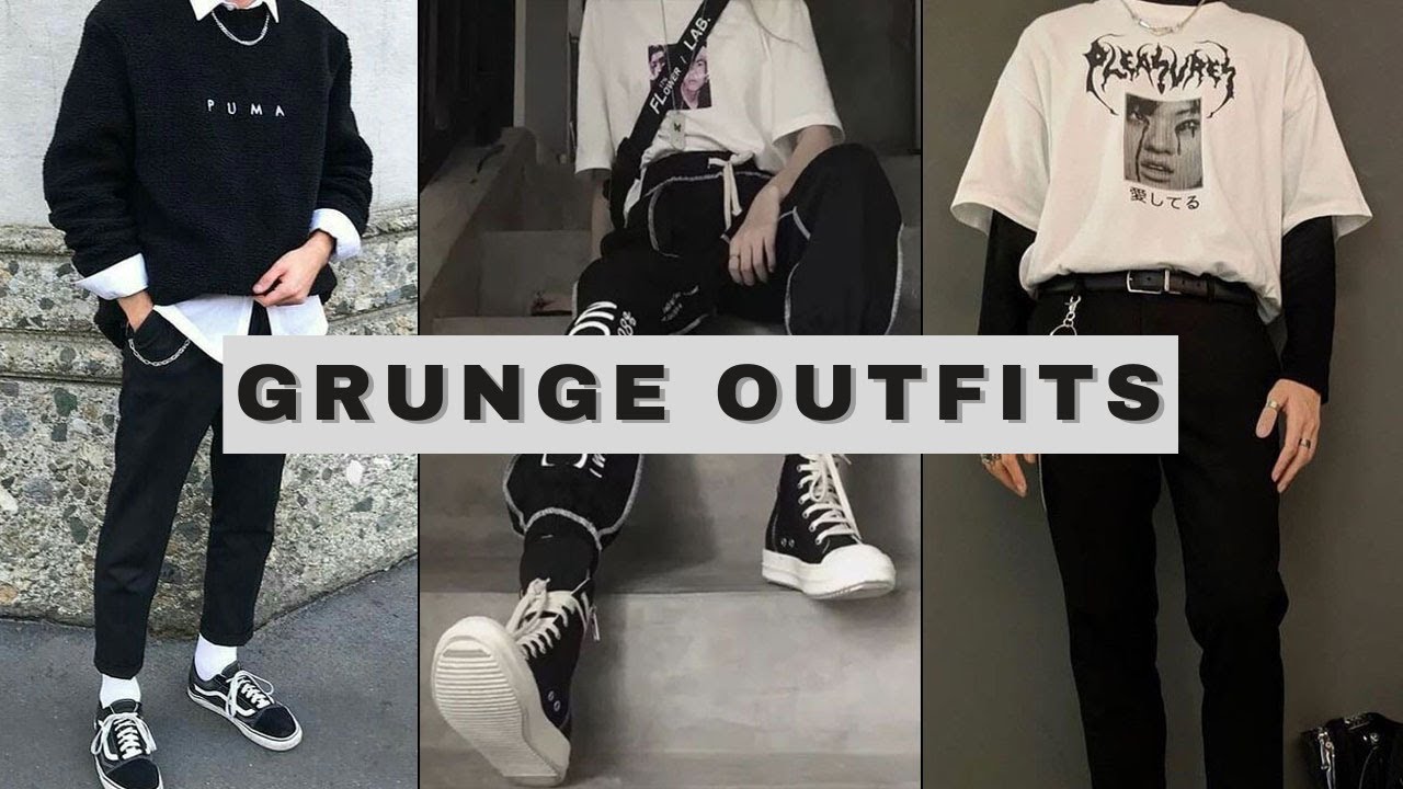 Punk Outfits Male : Grunge Fashion Men | How To Style Grunge | Grunge Aesthetic Outfits For Men | Men's Fashion 2021