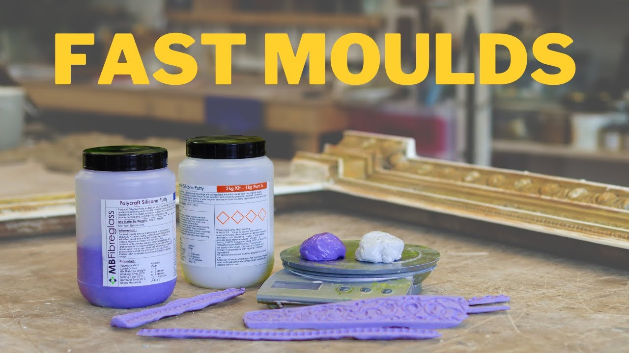 Putty silicone moulds for frame restoration. 