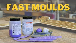 Putty silicone moulds for frame restoration.