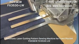 Automatic Laser Cutting Front Placket Pattern Sewing Machine