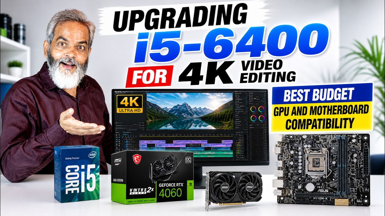 Upgrading! i5 6400 For 4K Video Editing 🔥 Best Budget GPU And ...