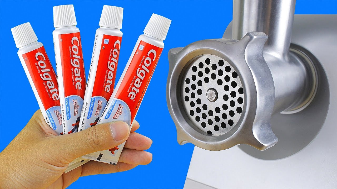 EXPERIMENT : MEAT GRINDER VS TOOTHPASTE