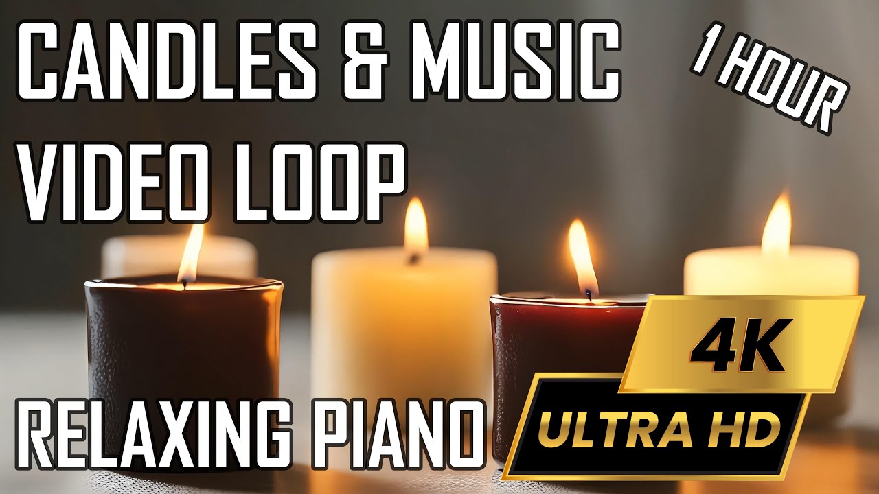 Burning Candles With Relaxing Piano [Meditation AI Loop 4K] - YouTube