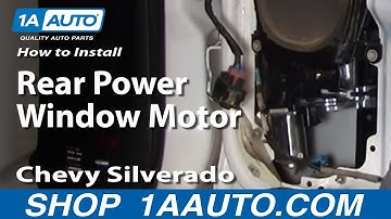 How to Replace Power Window Motor 99-04 GMC Sierra 2500