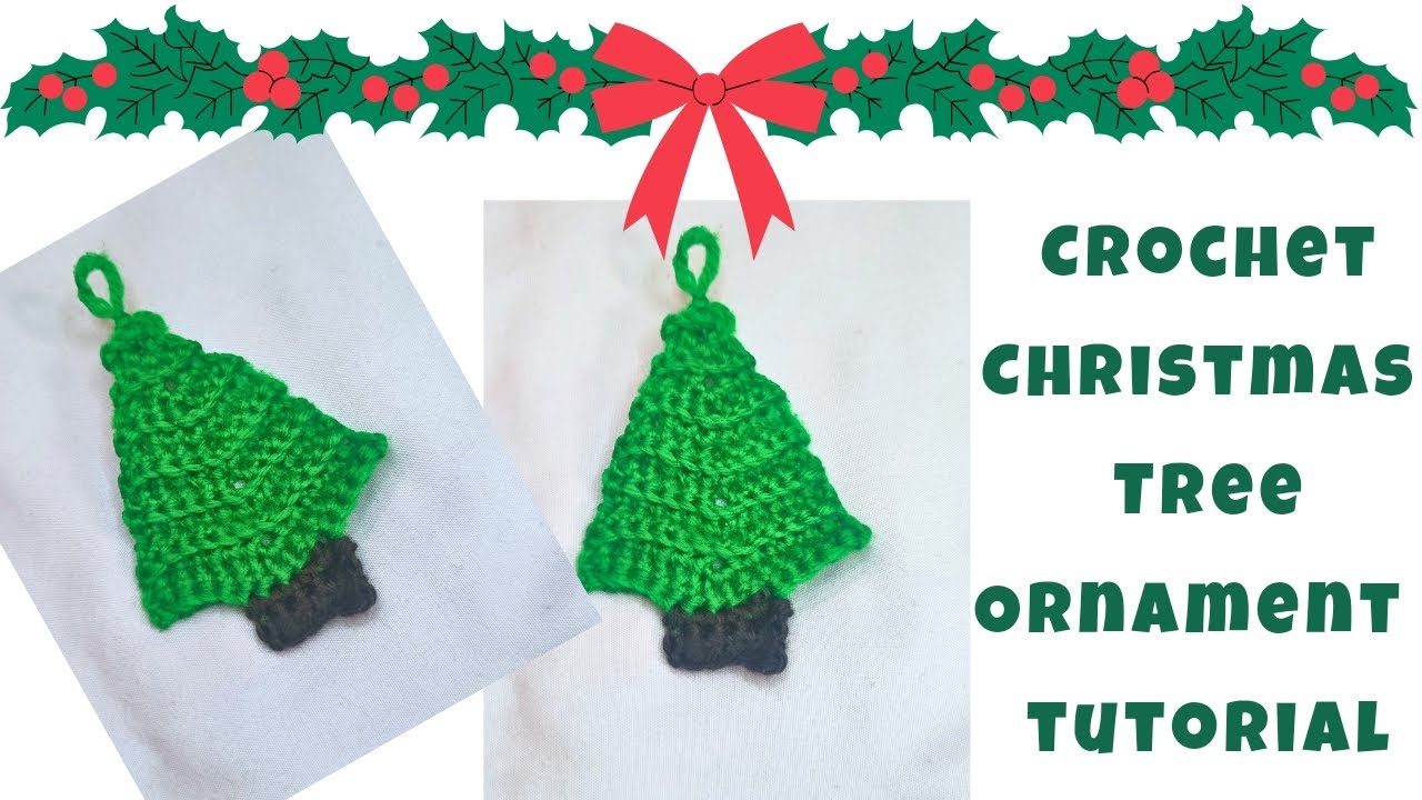 Crochet Christmas tree ornaments tutorialEasy crochet 🎄🎄🎄 YouTube